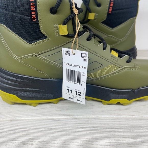 Adidas Mens Size 11 Olive TERREX UNITY LEATHER MID COLD.RDY HIKING BOOTS GZ3936 - Picture 9 of 9